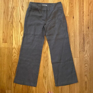 Eileen Fisher sz 6 petite linen grey pants inseam 27”, rise 9.5”, waist is 15.5”